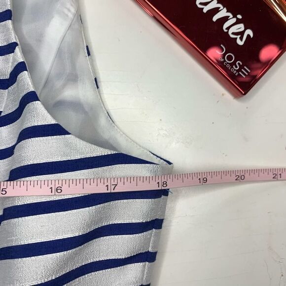 Nine West Royal Denim Nautical Fit & Flare Dress - Picture 4 of 9